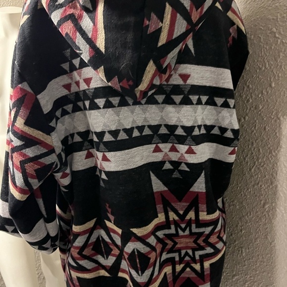 Sherpa hoodie western unisex black fleece zipper closure front pockets nwt - Picture 5 of 10